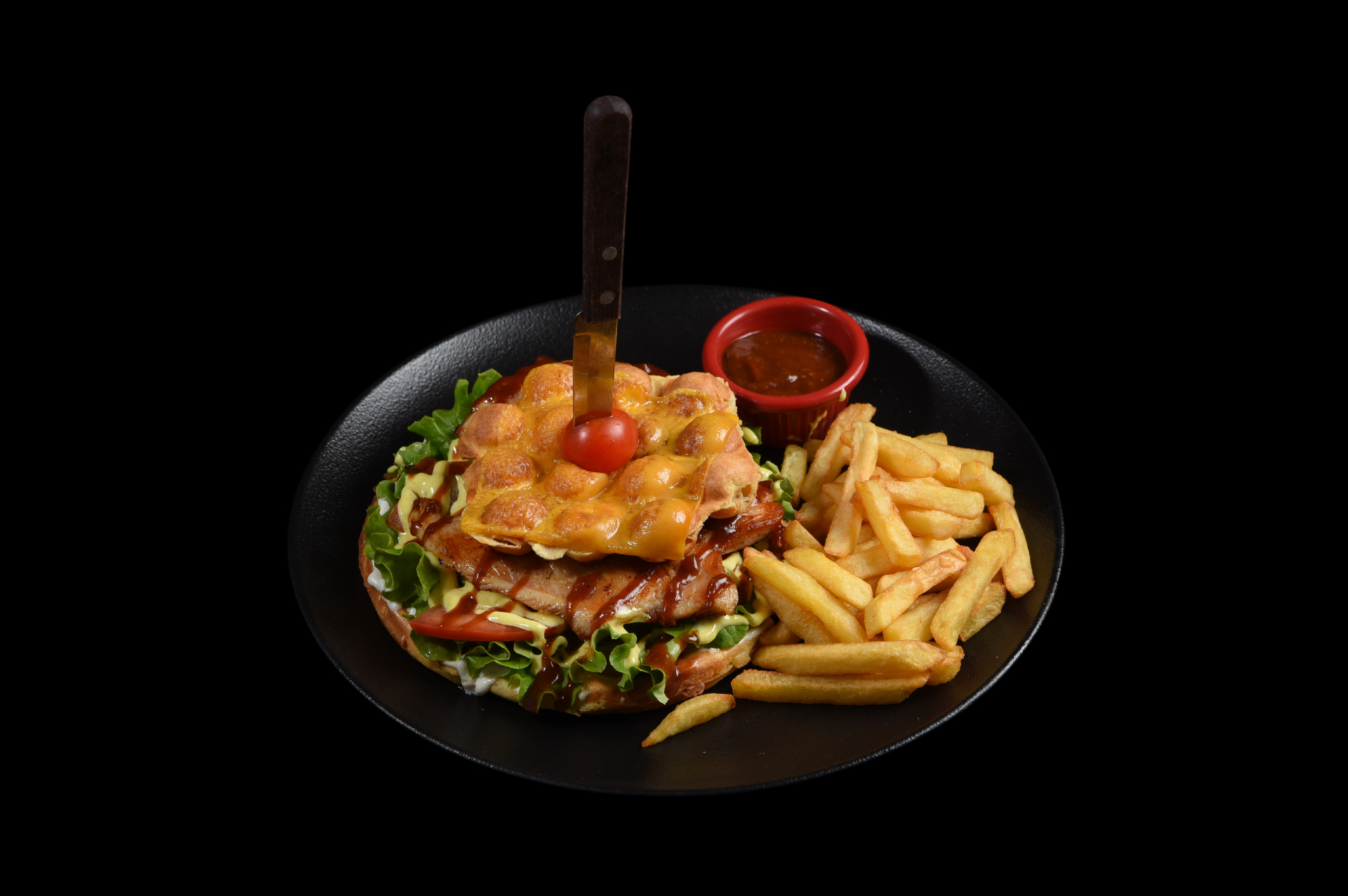 Chicken Burger Waffle